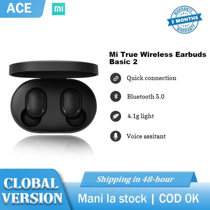 Xiaomi Mi True Wireless Earbuds Basic 2 Global Version - Black | Lazada PH