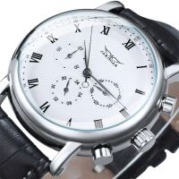 ZZOOI 2021 Fashion Automatic Man Watch Mechanical Watches for Men Business 6 Hands 3 Sub Dials Leather Top Band Luxury Reloj Hombre