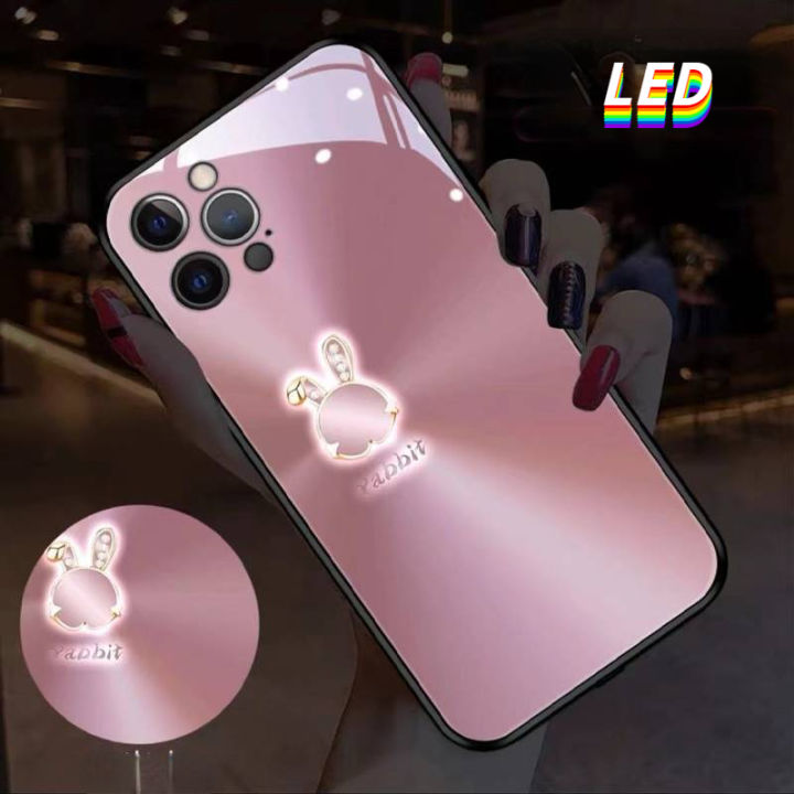 นำเคสโทรศัพท์ไฟสีสันสดใสเข้ามาสำหรับเคสโทรศัพท์ซัมซุงเคสโทรศัพท์-s23-s23ultra-s23plus-s21plus-s22plus-s22ultra-s20fe-บวก-a72-a12-a71-a52-a51-a32-a21s-note10-10plus-note20ultra-กระต่ายแสงออโรร่า-a53