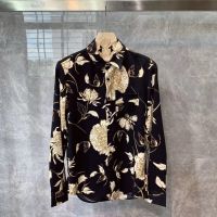 Flower leopard fashionable shirt long sleeve shirt male han edition personality coat