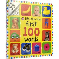 First 100 words lift the flap learn 100 English words 1-3 years old kindergarten children English Enlightenment early education flip through paper books parent-child reading bedtime reading English original imported