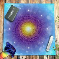 [HOT ZEXKLIOALQAQ 529] Galaxy Mandala Spiritual Tarot ผ้าปูโต๊ะกำมะหยี่ Altar ผ้า Pagan คาถาคริสตัลลูกตุ้มโหราศาสตร์ Oracle Card Pad 49X49CM