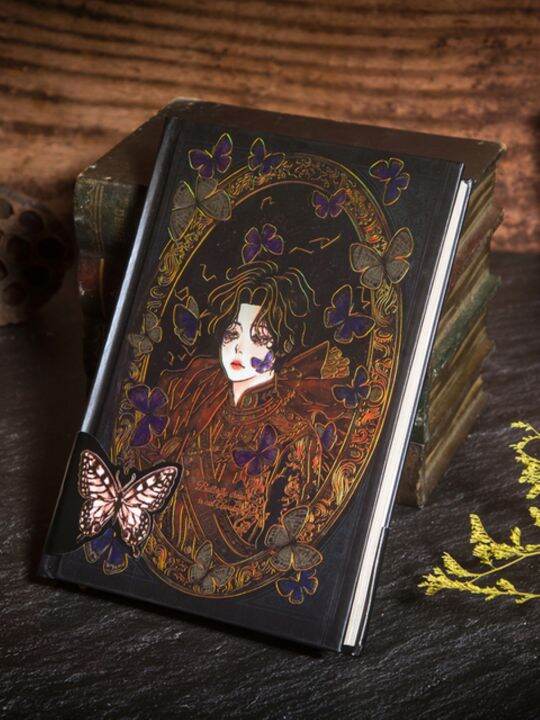 gothic-retro-handbook-notebook-girls-hand-painted-bronzing-color-hardcover-daily-planner-student-stationery-gifts-office-supplie