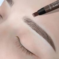 4 Points Eyebrow Pen 5 Colors Liquid Brow Pencil Dark Brown Microblading Eyebrow Pencil Waterproof Eyebrow Tattoo Pen Cosmetic