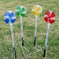 4PCS Christmas Candy Cane LED Lights Lollipop Pathway Lamp Outdoor Decorations With Stakes For Holiday Party Lawn Yard Garden