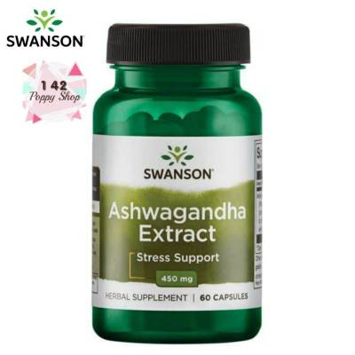 รากโสมอินเดียสกัด Swanson Superior Herbs Ashwagandha Extract Standardized 450 mg/ 60 Caps