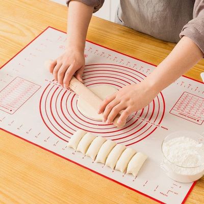 Silicone Baking Mat Pad Sheet Pizza Dough Maker Pastry Kitchen Gadgets Non-Stick Rolling Dough Mat Cooking Tools
