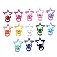 【CW】 5pcs Star Keychain Clasp Hooks for Jewelry Making Accessories 24x34mm