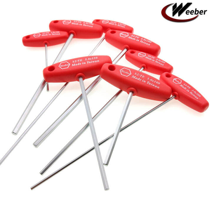 Imported Weeber Tshaped Allen wrench extension rod 6 pct Tshaped