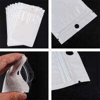 20-50pcslot White Clear Self Seal Zipper Plastic Retail Packaging Poly Pouches Ziplock Zip Lock Bags Package With Hang Hole