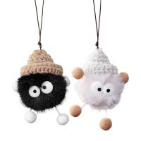 Car Mirror Ornament Mink Plush Doll Ornaments Car Accessories Exquisite Smooth Cartoon Car Pendant Interior Rearview Mirrors For Offices Home Vehicle handy