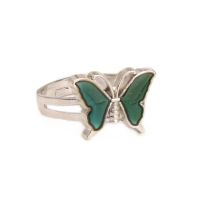 Vintage Butterfly Glitter Powder Adjustable Size Mood Ring Unique Temperature Control Color Animal Rings Fashion Female Jewelry