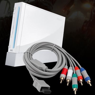 1.8m Component HDTV 1080P AV Cable For Wii Audio Video Cable Adapter Cable Cord 5RCA For WII U Wires  Leads Adapters