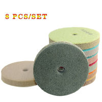 【cw】100mm Sponge Granite 4 Inch Sponge Diamond Polishing Pad For for Marble Artificial Stone ！