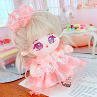 20cm Cute Doll Accessories Pink Flower Princess Dress Headwear Clothes Set Gaeul Wonyoung LIZ Rei Leeseo Fans Gift