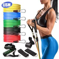 【CW】 11pcs/Set Resistance Bands Set Exercise Tube Pull Rope Sport Rubber Elastic Muscle Training