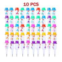 10pcs/lot Creative Snowman Plastic Pencil Kawaii Cute Childrens Writing Tools Multifunctional DIY Assembly Pencil Kids Gift