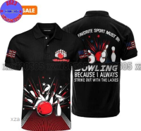 Sport Love Summer Bowling Polo Shirt For Men&amp;women PL1074 (private chat free custom name&amp;logo) high-quality