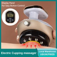 【CC】㍿  Electric Cupping Infrared Heating Display Guasha Scraping Massage Cups Negative Pressure Sunction Timer