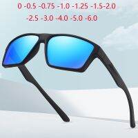 0 -0.5 -0.75 To -6.0 Sport Anti-Glare Night Vision Lens Square Nearsighted Sunglasses With Diopter Polarized Sun Glasses For Men