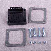 Carbon Fiber Motor Intake Manifold Reed Valve with Spacer Gasket Screw Fit For RD RD350 RD400 YFZ350 BANSHEE RZ350 RD250 350