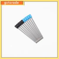 GOTORADE 10 pcs/lot 0.5mm ร้อน สำนักงาน อุปกรณ์เครื่องเขียน หมึกสีน้ำเงิน/ดำ โลหะ แกนกลางปลายปากกา ปากกาลูกลื่นแบบเติม