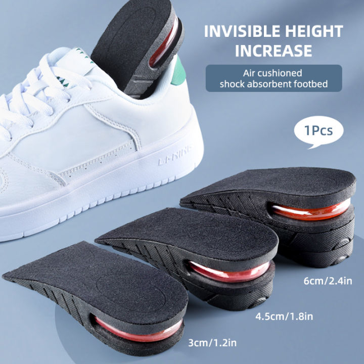 6cm/3cm/4.5cm Height Increase half Insoles 3-layer Air Cushion Heel ...