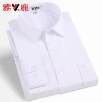 【Ready】? Yalu shirt mens long-sleeved spring and autumn middle-aged and young business casual mens striped shirt large size top plaid non-ironing