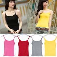 ❉ Tube Top Sleeveless Spaghetti Color Cotton Corset Tees Camisoles