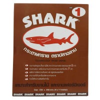 กระดาษทรายขัดแห้ง กระดาษทรายขัดไม้และงานเฟอร์นิเจอร์ ตราปลาฉลาม (SHARK) 60 แผ่น เบอร์ 1