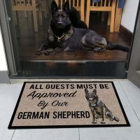 CLOOCL All Guests Must Be Approved By Our German shepherd Doormat Print Absorbent Nonslip Pet Dog Carpet Door Mat Drop Shipping