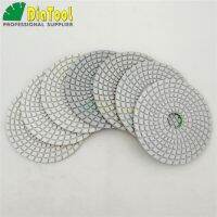 SHDIATOOL 7pcs/set 4 /100mm Diamond Wet Flexible Polishing Pads White Bond 8 Kind Grits White Resin Bond Stone Sanding Disc