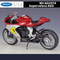 WELLY 112 MV Agusta Superveloce Ago Motorcycle Model Toy Vehicle Collection Autobike Shork-Absorber Off Road Autocycle Toys Car