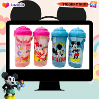 กระติกน้ำสำหรับเด็กลายมิกกี้ มินนี่ ขนาด 420 ml.หลอดพับได้ สะดวก สะอาดChildrens flask, Mickey Minnie pattern, size 420 ml. Foldable straws, convenient and clean.