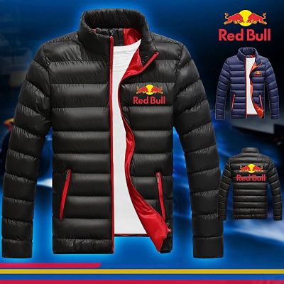 CODTheresa Finger Autumn Winter Red Bull Racing Men Slim Fit Thickening Down Jacket Cotton Stand Collar Jacket Coat