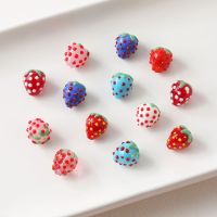 4PCS 15mm Strawberry shaped glass beads Beaded Charms For Jewelry Making Bracelet DIY Handmade Pendants Supplies Accessories DIY accessories and other