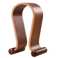 A&amp;D Wooden Walnut Wood Headphone Gaming Headset Display Stand Holder Hanger