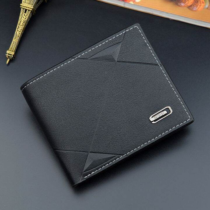 layor-wallet-2022ใหม่ผู้ชาย39-s-กระเป๋าสตางค์สั้นหลายบัตรกระเป๋าเงินเหรียญแฟชั่นสบายๆกระเป๋าสตางค์ชายหนุ่มบางสามพับแนวนอนนุ่มกระเป๋าสตางค์ผู้ชาย-pu