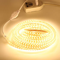 Led Strip AC 220V 120led SMD3014 M Led Tape 220 IP67กันน้ำ LED Light Strip EU Plug Outdoor Led Strip Light 10M 15M 20M *