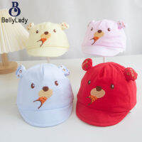 Baby Sunscreen Hat Breathable Wide Brim Cute Cartoon Peaked Cap For 0-6 Months Infant【fast】