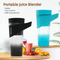 2023 New Portable Blender 450ML Mixeur Wireless Rechargeable Mini Electric Juicer Cup Fruit Mixer Juicer With Straw and Brush