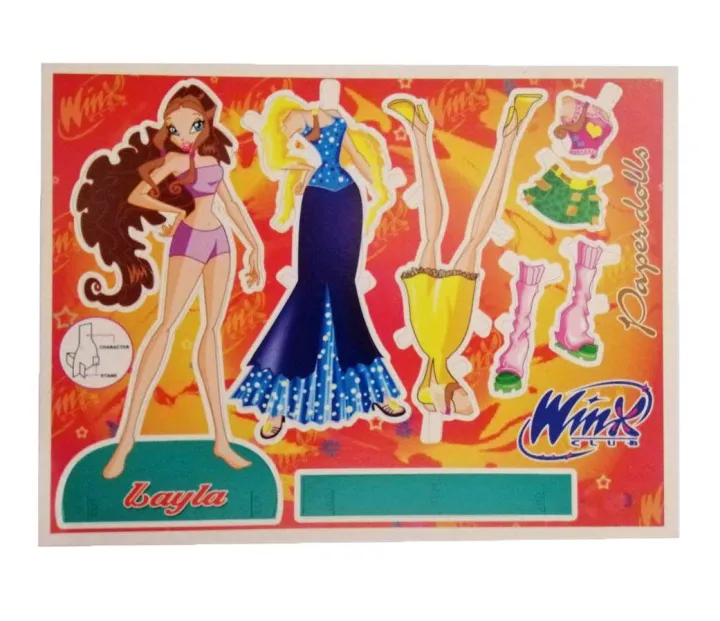 30 pcs. Paper Doll Kids Book Dress up Women Winx Club Body template and ...