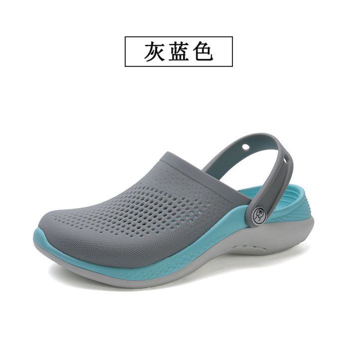 new-style-kluoge-รองเท้าเจาะรูสำหรับผู้ชายรุ่นที่สองรองเท้าชายหาดสวมใส่ด้านนอกรองเท้าแตะปิดหัวรองเท้าแตะผู้หญิง