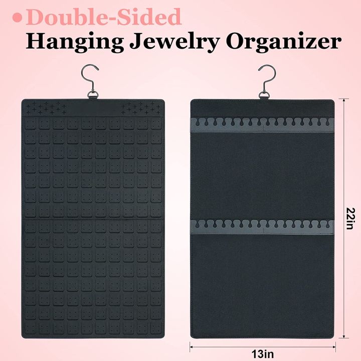 large-necklaces-door-wall-with-hanger-holder-rotating-earring-organizer-jewelry-dual-sided