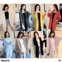 P3275 เสื้อคลุมแฟชั่น คาดิแกนไหมพรม fashion coat knit cardigan