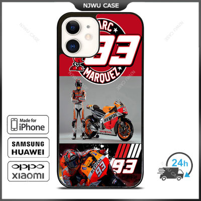 New Marc Marquez 93 Moto Gp Phone Case for iPhone 14 Pro Max / iPhone 13 Pro Max / iPhone 12 Pro Max / XS Max / Samsung Galaxy Note 10 Plus / S22 Ultra / S21 Plus Anti-fall Protective Case Cover