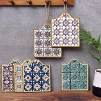 【CW】 DUNXDECO Table Placemat Coasters Floret brick Insulation Pot Holder Desk