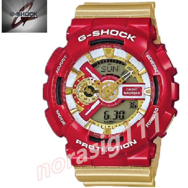 c-asio-gshock-iron-man-นาฬิกาข้อมือ-สายเรซิ่น-รุ่น-ga-110cs-4a-limited-edition-gold-red
