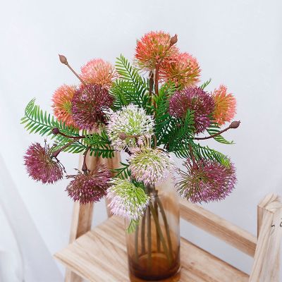 [COD] Kwai Fong single branch spiny green onion simulation plant home living room decoration flower factory wholesale