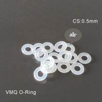 Silicone Rubber O Ring Seal Thickness 0.5mm Food Grade VMQ  Gaskets OD1.5/2/2.5/3/4 O-Ring Washer Nature Color White Bearings Seals